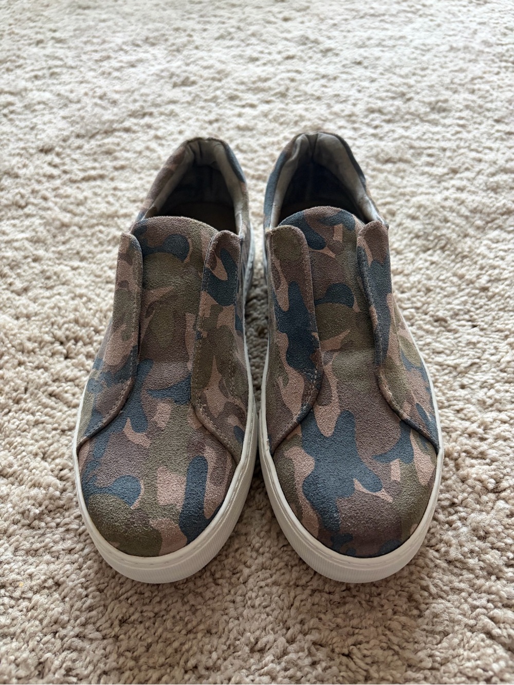 J Slides  Slip-On Camouflage Sneakers in Green/Brown